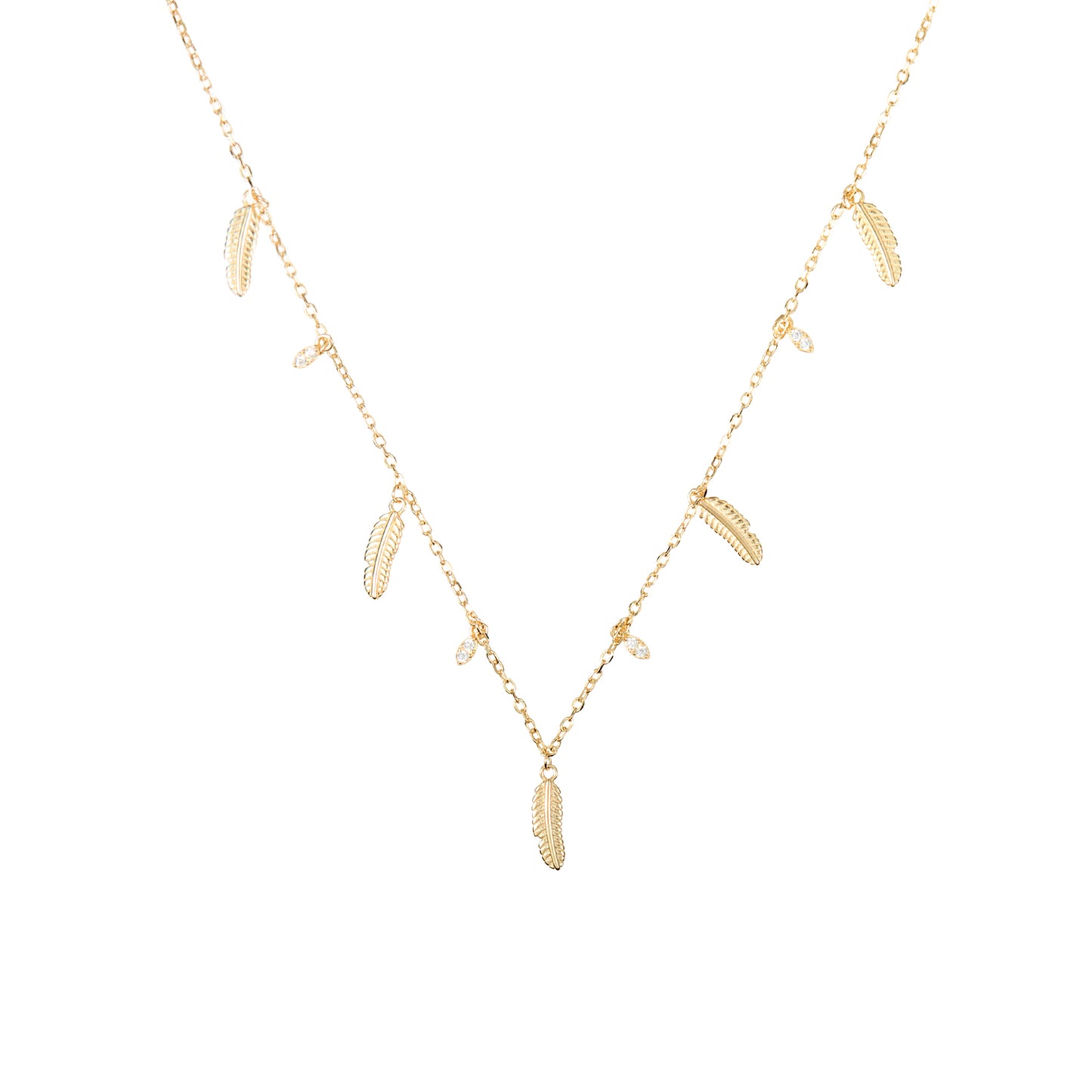 Collar Indie con plumas y circos ovalitos