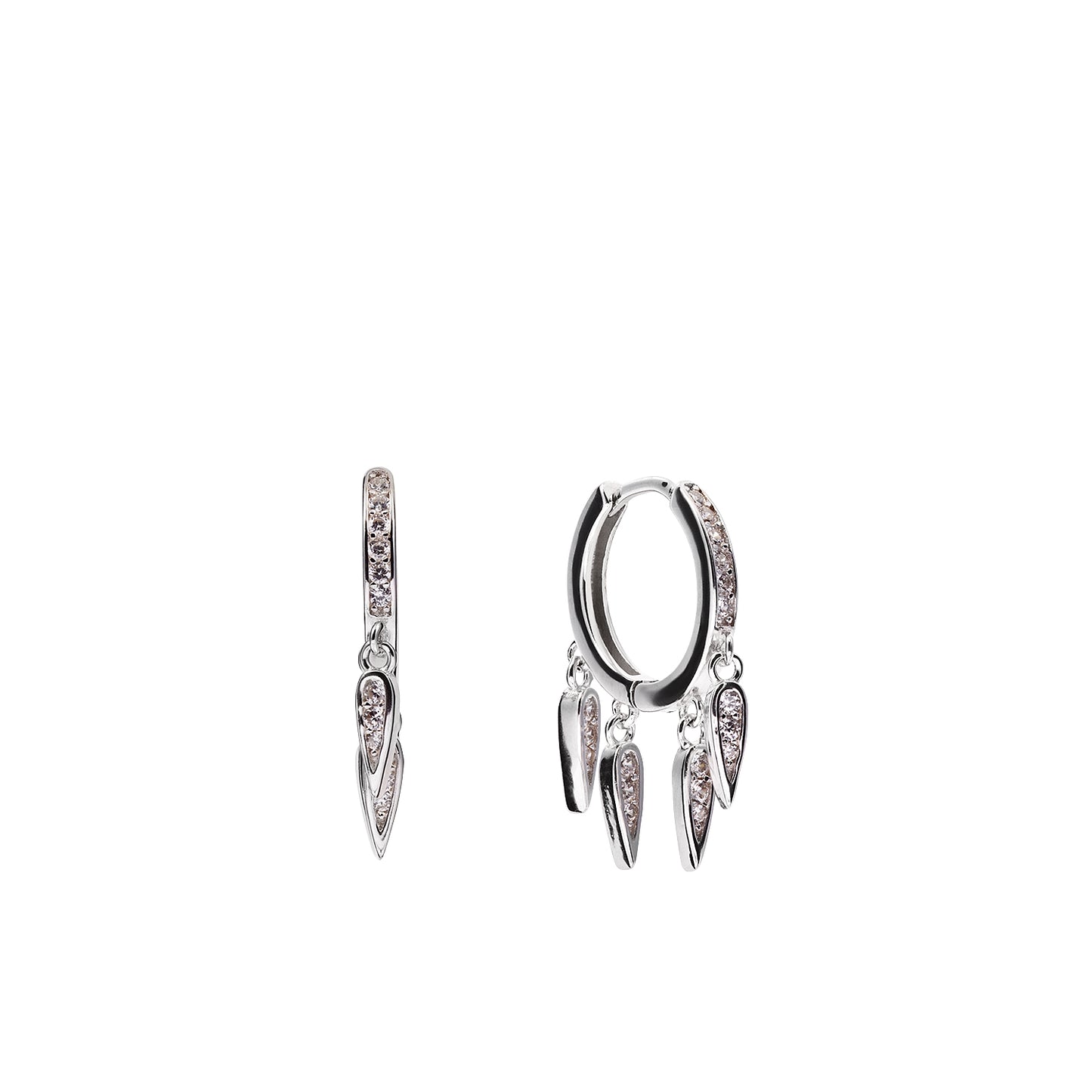 Aros goldie con 4 lagrimas de circos