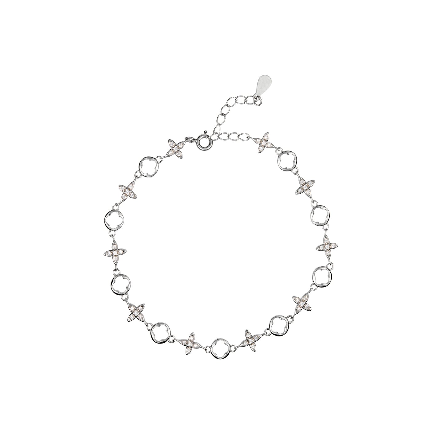 Pulsera goldie XO de aros y cruces con circos