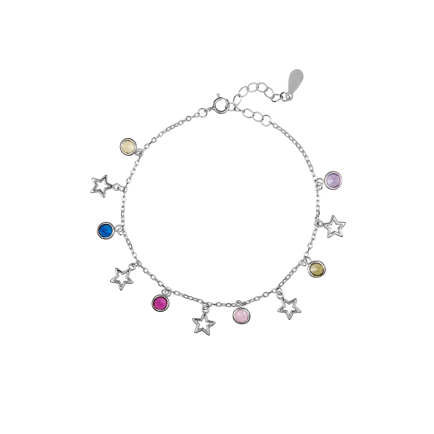 Pulsera goldie Aloha Star con estrellas y circos de colores