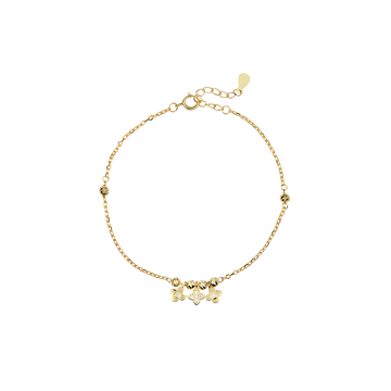 Pulseira Angy goldie com 3 flores