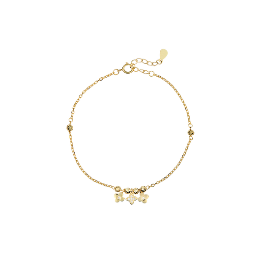 Angy Goldie bracelet with 3 flowers
