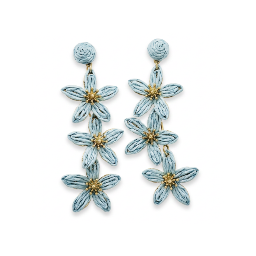 Pendientes triple flor