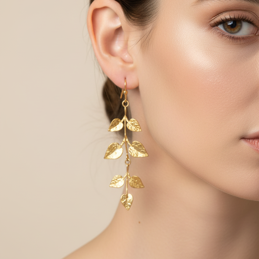 Pendientes hojas