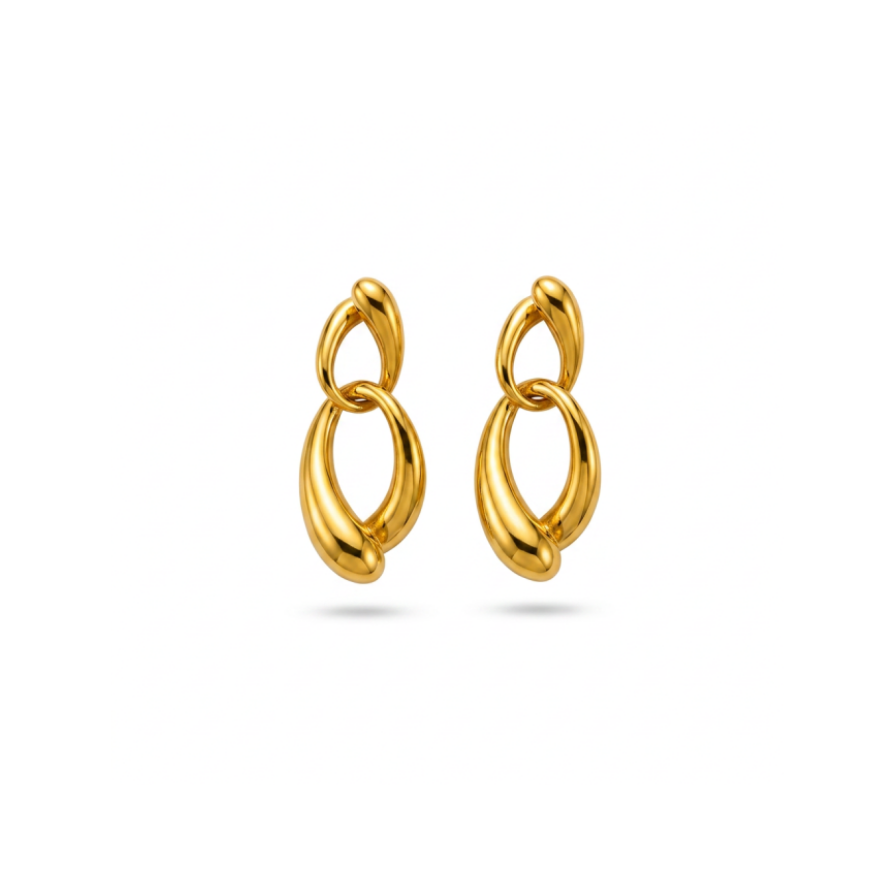 Pendientes dobles ovalo