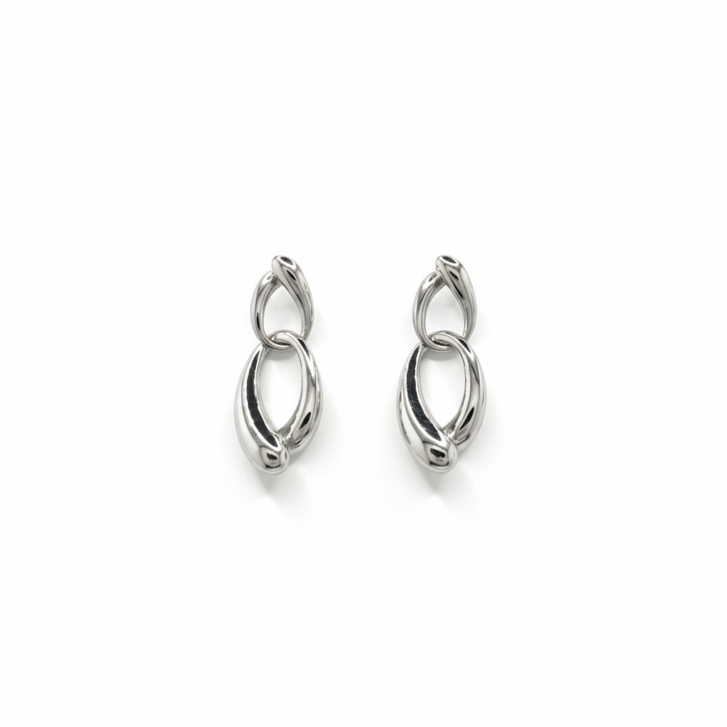 Pendientes dobles ovalo