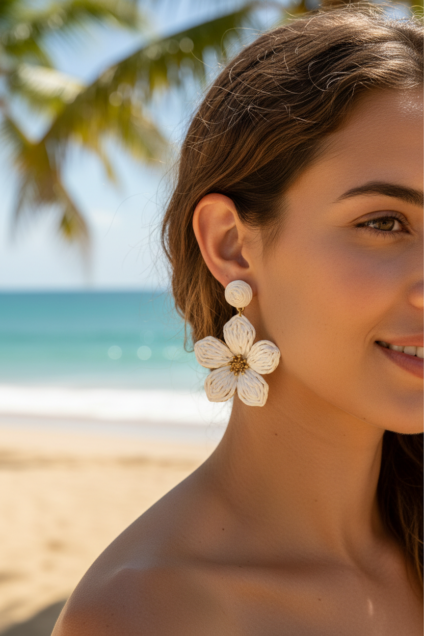 Pendientes doble flor