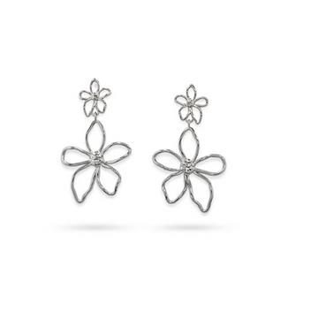 Pendientes doble flor