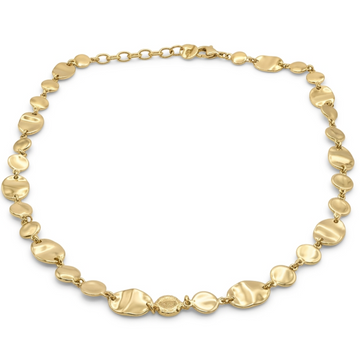 Collar shine chapitas acero - collar en acero con baño de oro de Amazing Joyas