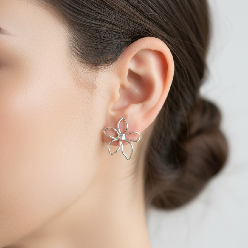 Pendientes flor