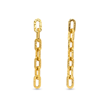 Pendientes eslabones martelé