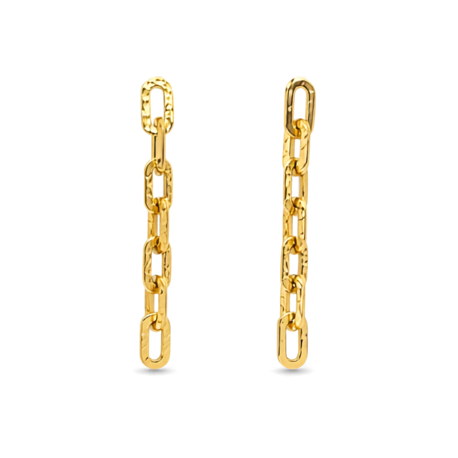 Pendientes eslabones martelé