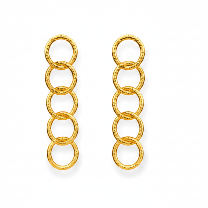 Pendientes aros martelé