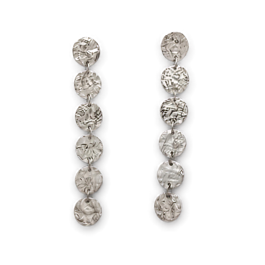 Pendientes chapitas martelé
