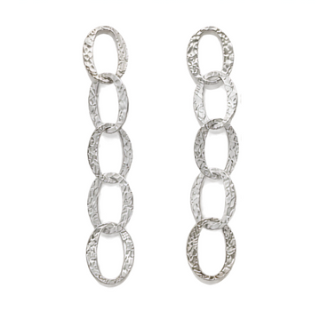Pendientes óvalos martelé