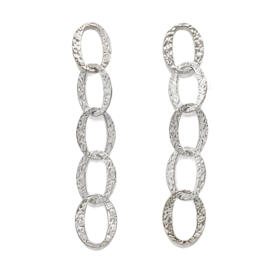Pendientes óvalos martelé