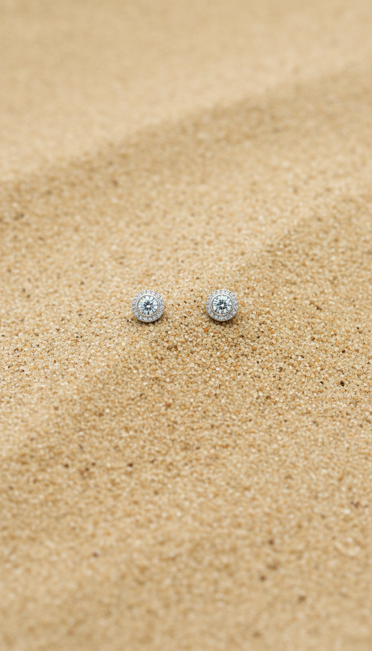 Pendientes chaton orla circos