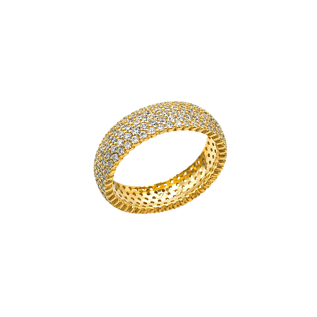 Anillo ancho con circos