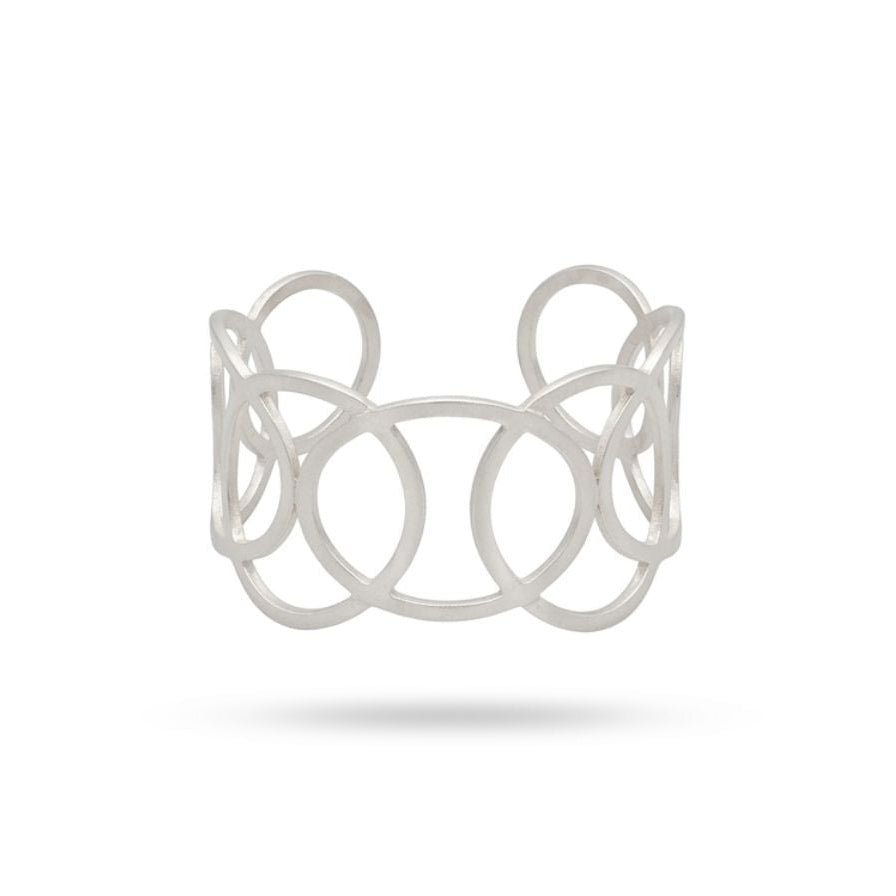 Brazalete aros ancho - brazalete en latón con baño de oro de Amazing Joyas