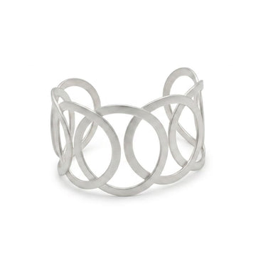 Brazalete aros ancho - brazalete en latón con baño de oro de Amazing Joyas