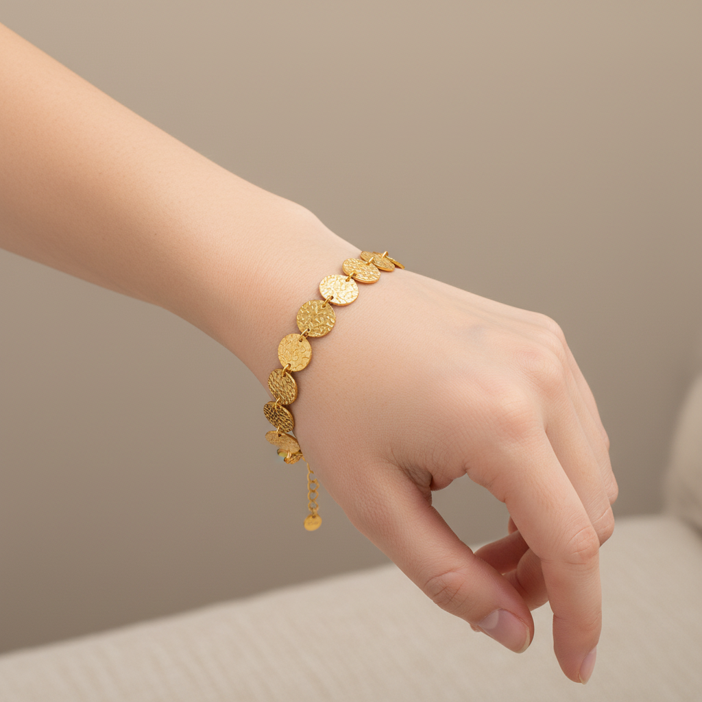 Pulsera chapitas martelé