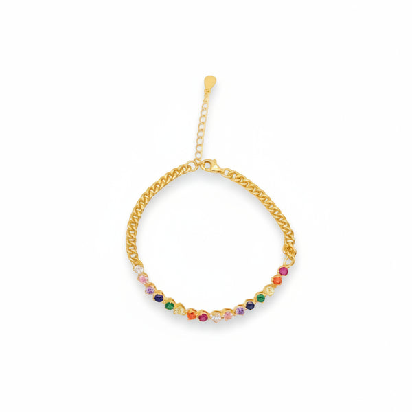 Pulsera rainbow goldie