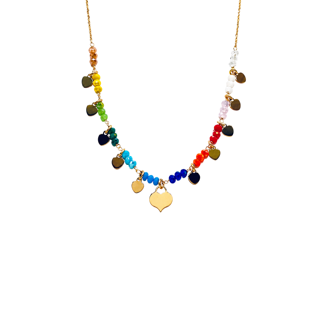 Collar multicolor corazon