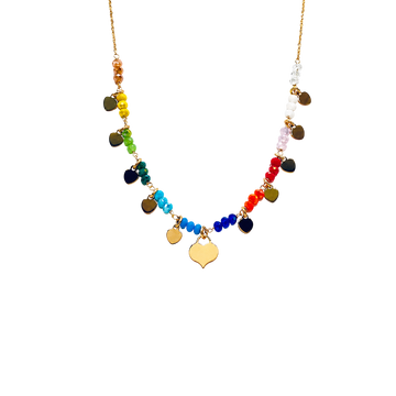 Collar multicolor corazon