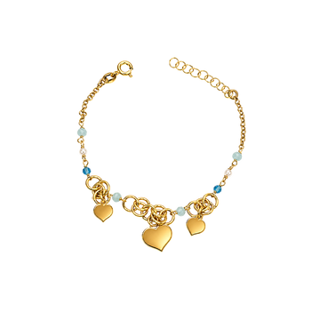 Pulsera azulitos corazon