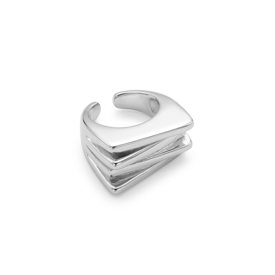 Anillo acero XL - anillo en acero con baño de oro de Amazing Joyas