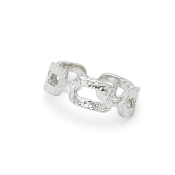 Anillo eslabones martelé