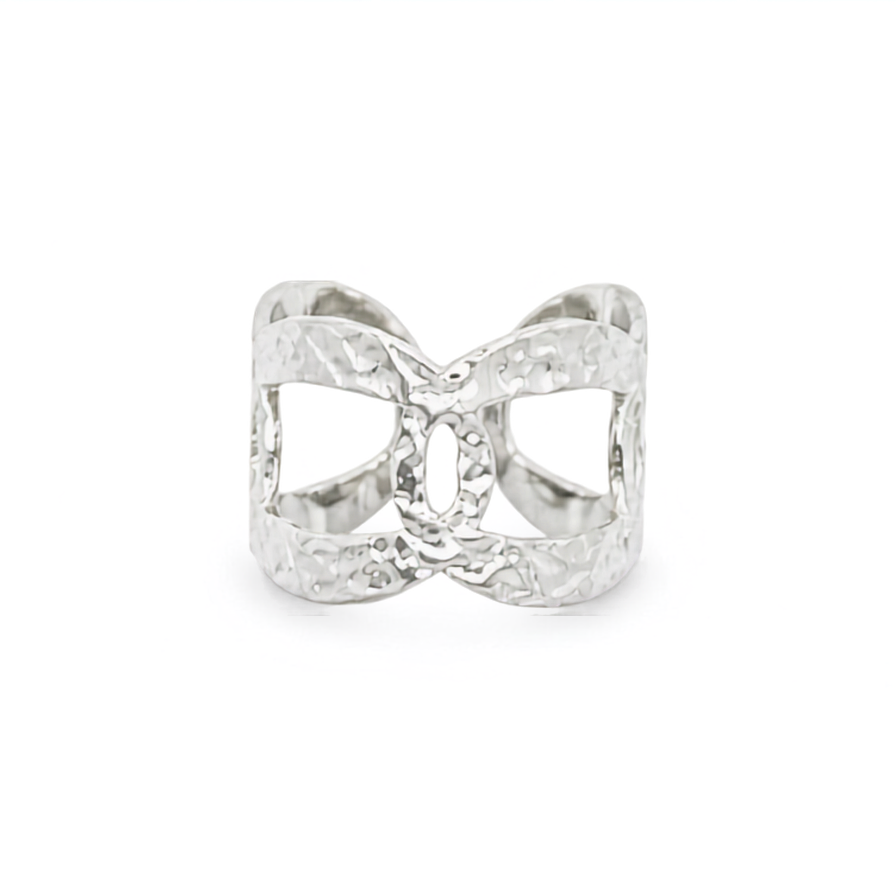 Anillo óvalos martelé