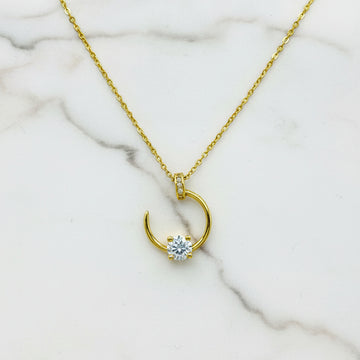 Pendural lua minguante zircons