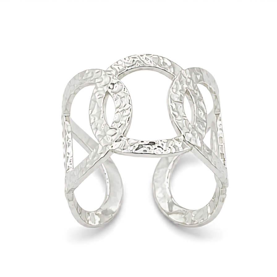 Anillo aros martelé
