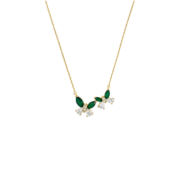 Collar doble mariposa