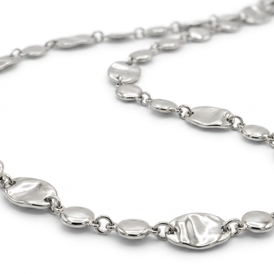 Collar shine chapitas acero - collar en acero con baño de oro de Amazing Joyas