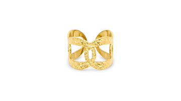 Anillo óvalos martelé