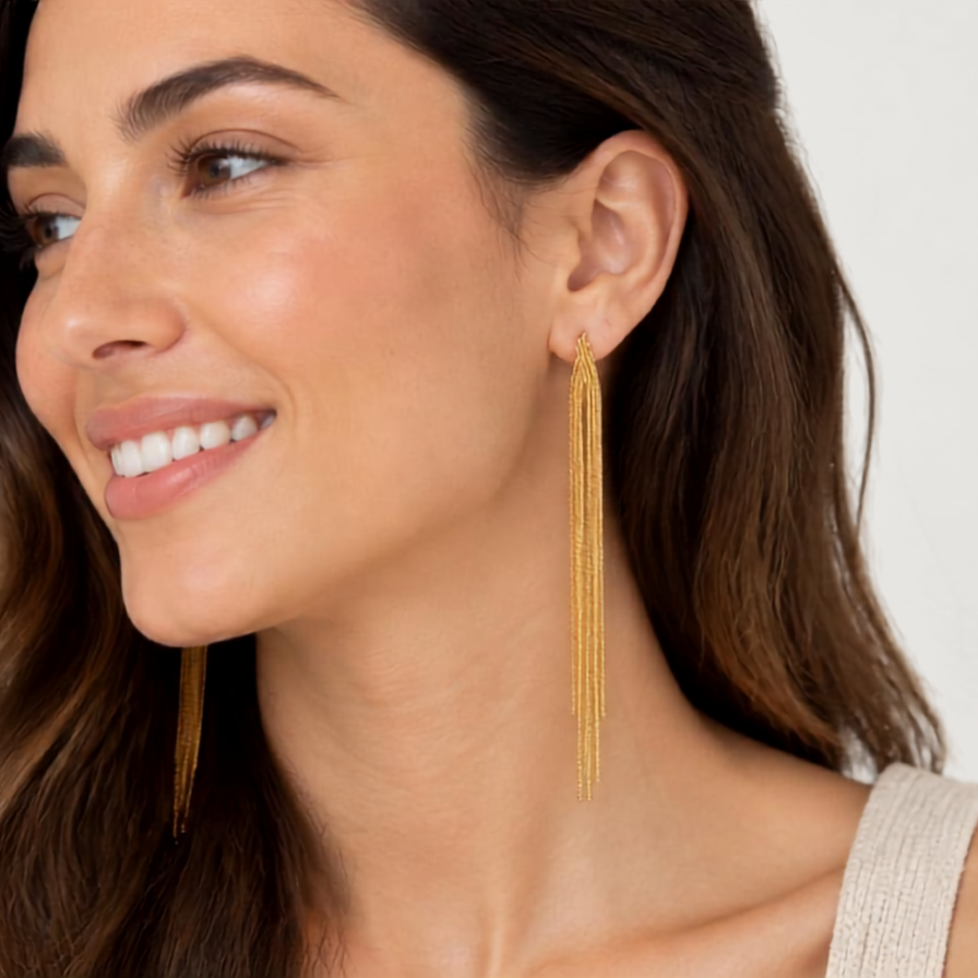 Pendientes largos tiras