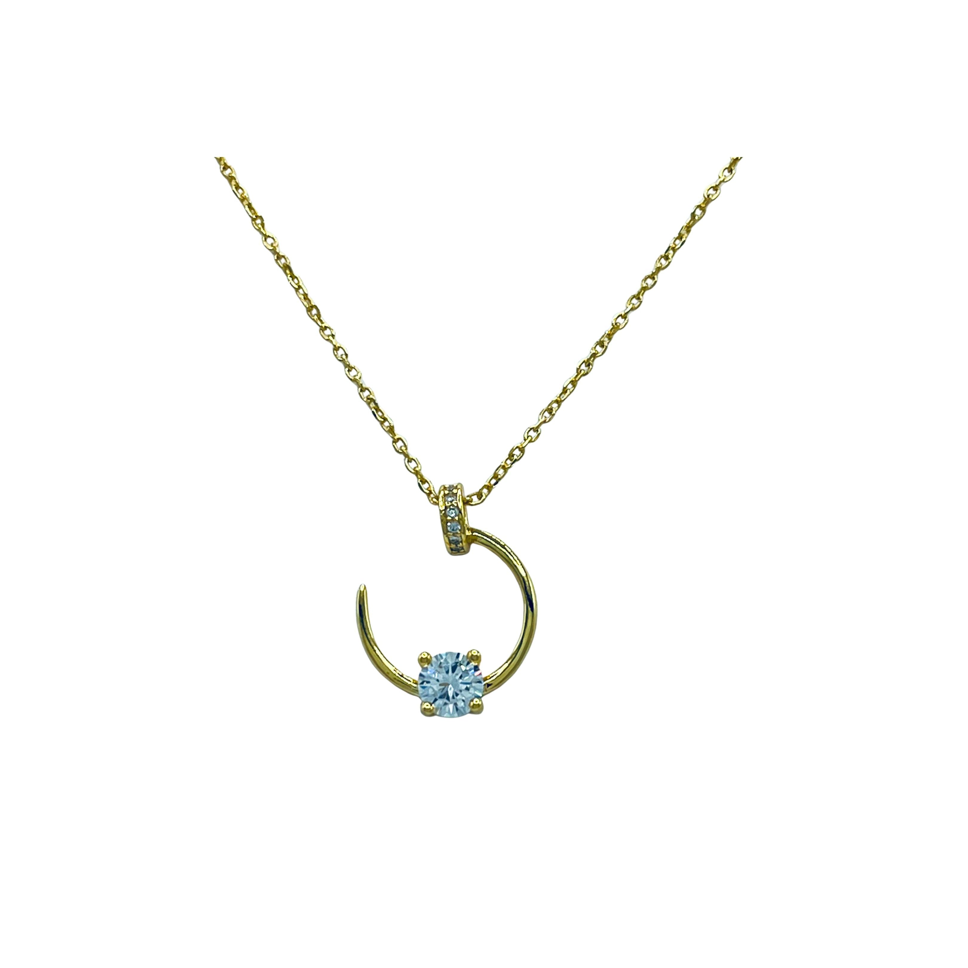 Pendural lua minguante zircons