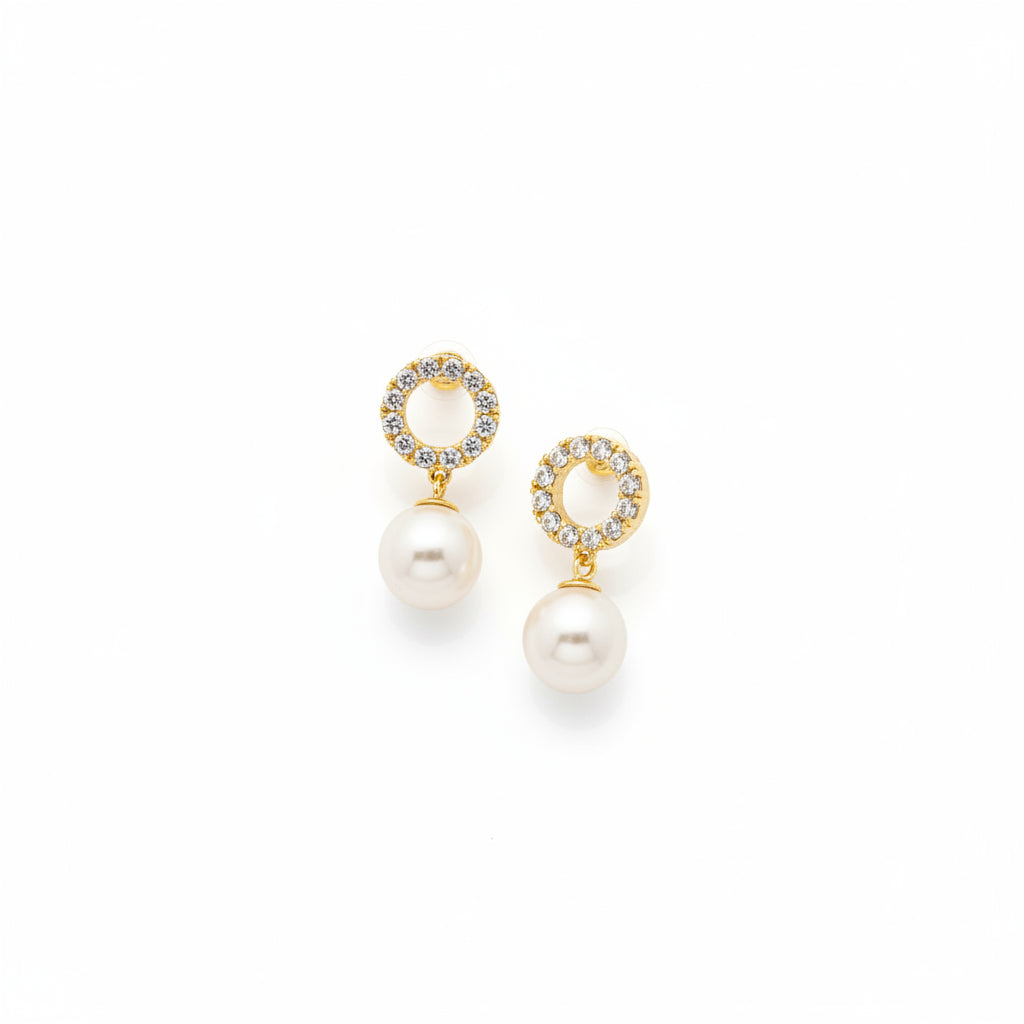 Pendientes Aros perlas.