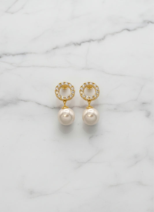 Pendientes Aros perlas.