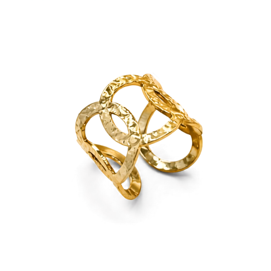 Anillo aros martelé