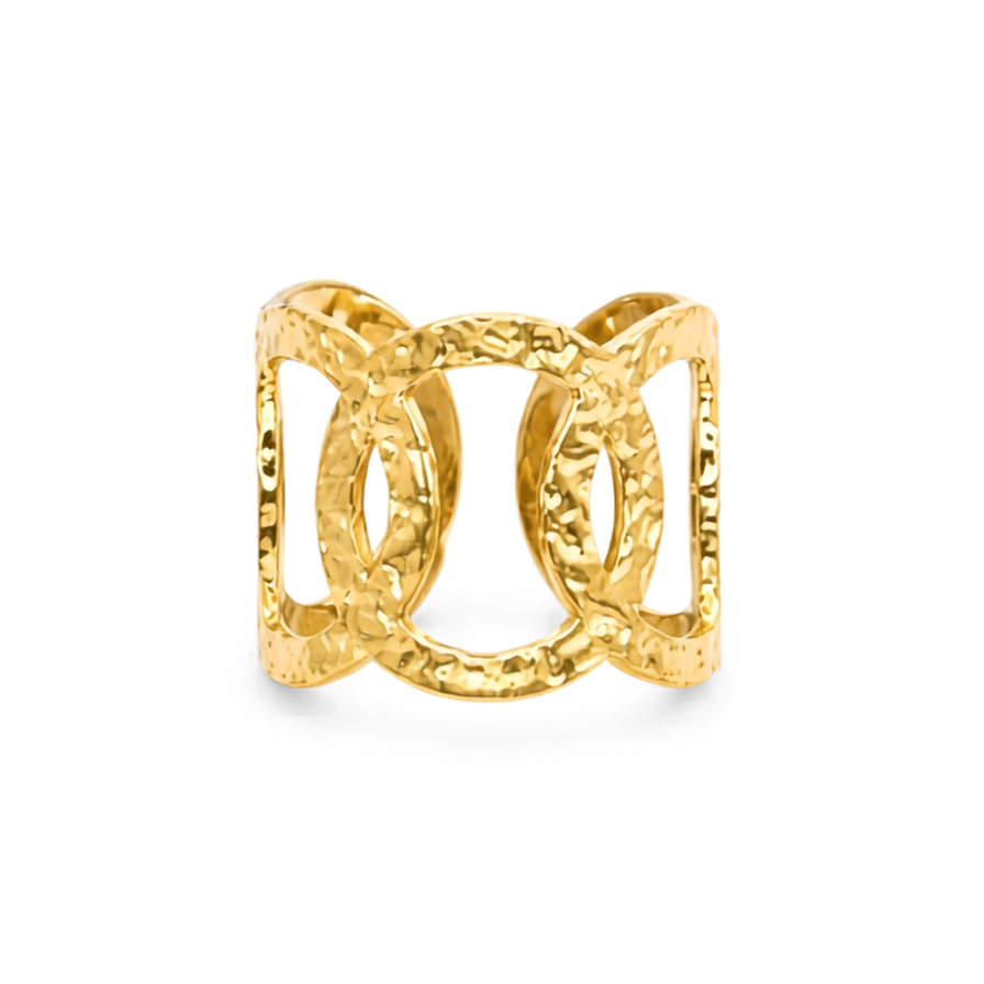 Anillo aros martelé