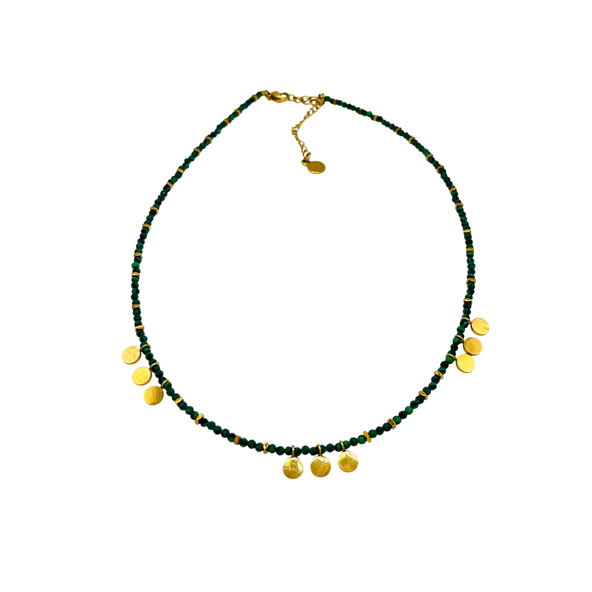 Choker acero piedras chapitas