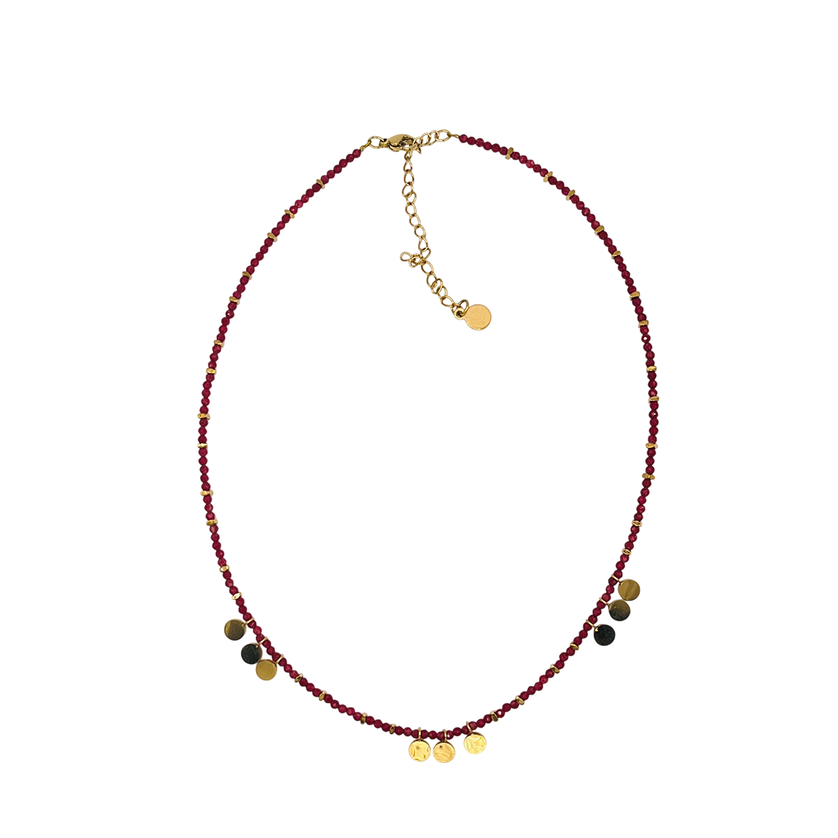 Choker acero piedras chapitas