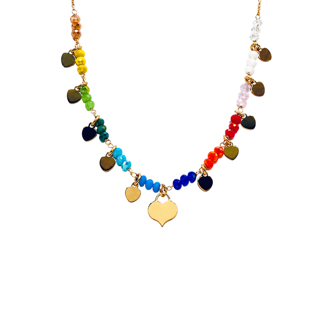 Collar multicolor corazon