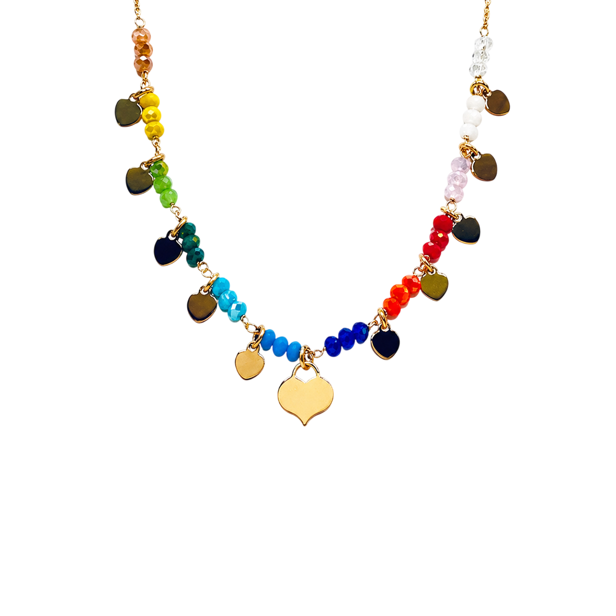 Collar multicolor corazon