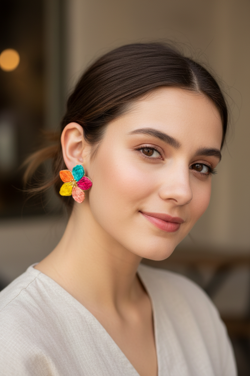 Pendientes flor