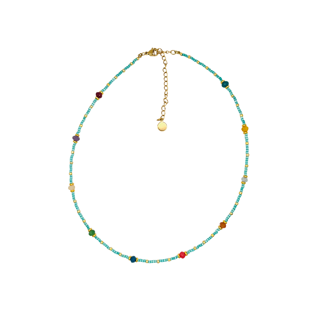 Choker acero piedras naturales