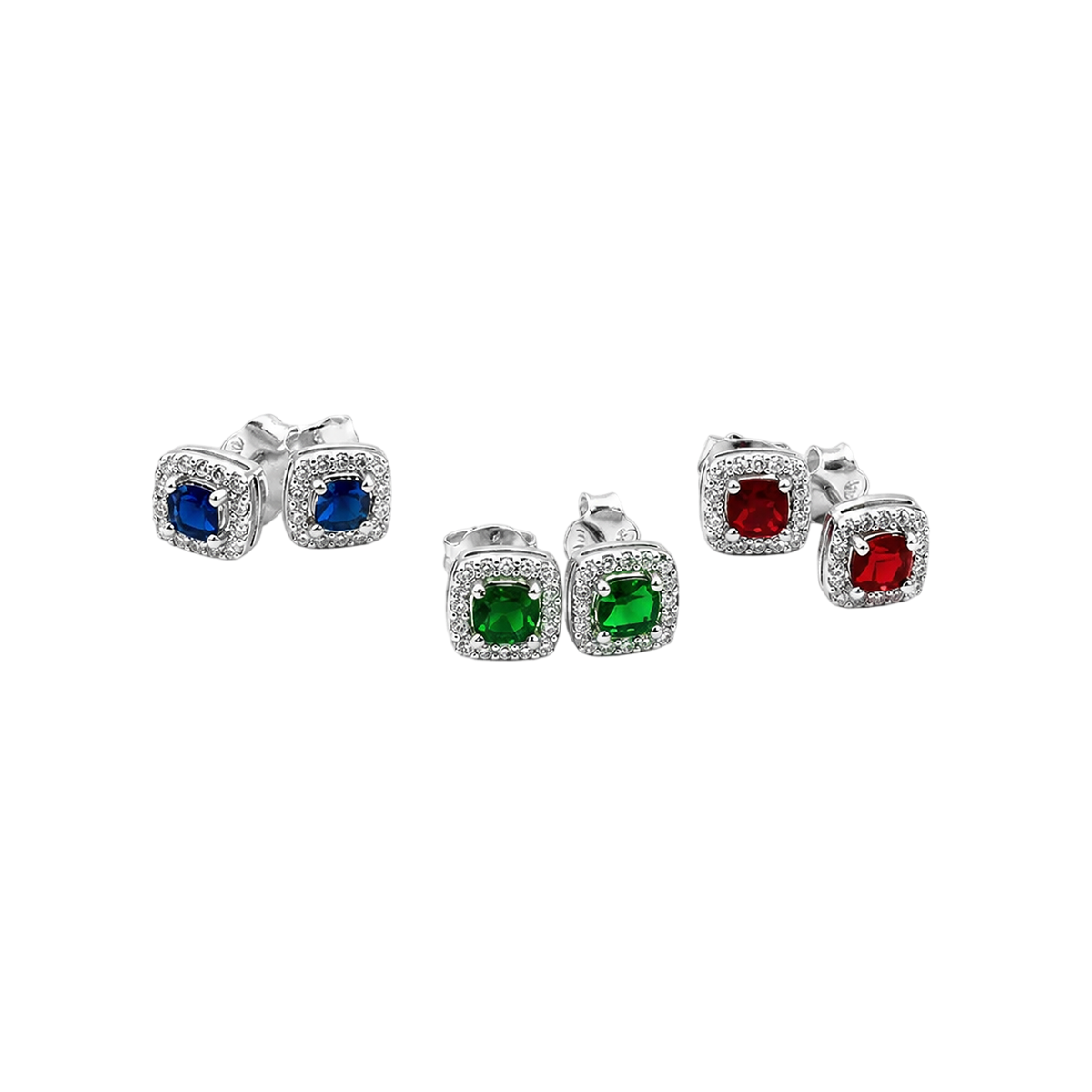 Pendientes cuadrados circo color